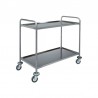 Carrello in acciaio 2 piani cm.80x50