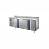 Banco Refrigerato 4 Porte GN con Alzatina cm.218x70 INOX BIM