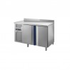 Banco Congelatore 2 Porte GN con Alzatina cm.126x70 INOX BIM