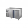 Banco Refrigerato 2 Porte con Alzatina cm.126x60 INOX BIM