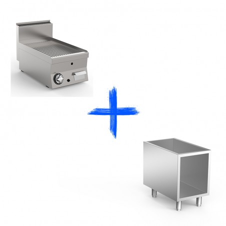 Fry-Top GAS Piastra Rigata 40 sr600 MARENO