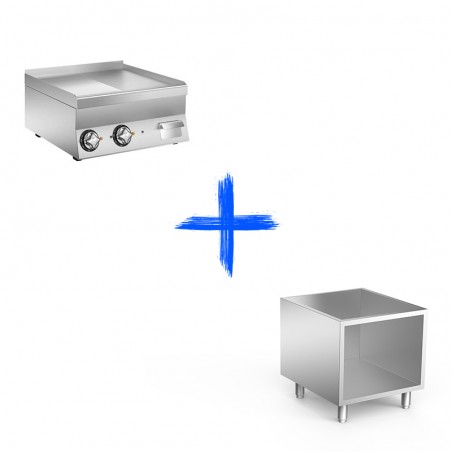 Fry-Top ELETTRICO Piastra Mista 1/2 Rigata 1/2 Liscia sr600 MARENO